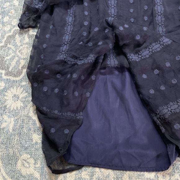 House of Harlow Pure Silk Navy Blue Mini Dress with Spaghetti Straps Size Small - Picture 3 of 8